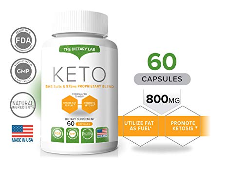 The Dietary Lab Keto, GoBHB & 800 MG Proprietary Blend, Burn Fat for Energy, Promotes Ketosis