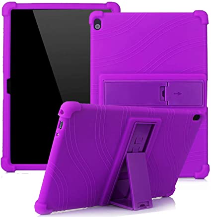 Lenovo Tab M10 TB-X505F TB-X605F TB-X705F 10.1-inch, ATOOZ PC Holder Tablet Silicone Case, All-inclusive Anti-drop For Lenovo Tab M10 Case(Purple)