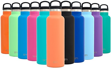 Simple Modern 20oz Vacuum Insulated Stainless Steel Water Bottle - Ascent Narrow Mouth Thermos Travel Mug - Double Walled Flask - Powder Coated Hydro Canteen