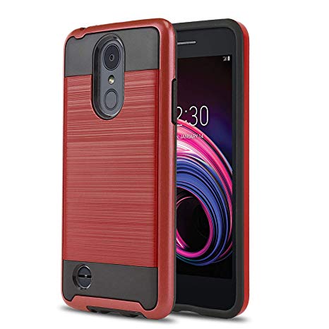 Phone Case for [LG Rebel 4 LTE (L212VL, L211BL)], [Protech Series][Red] Shockproof Cover [Impact Resistant][Defender] for Rebel 4 LTE (Tracfone, Simple Mobile, Straight Talk, Total Wireless)
