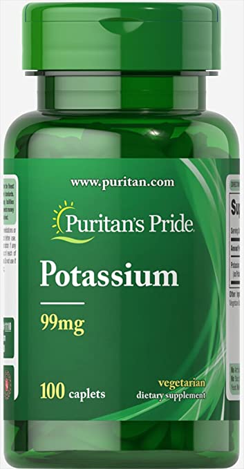 Puritan's Pride Potassium 99 mg-100 Caplets