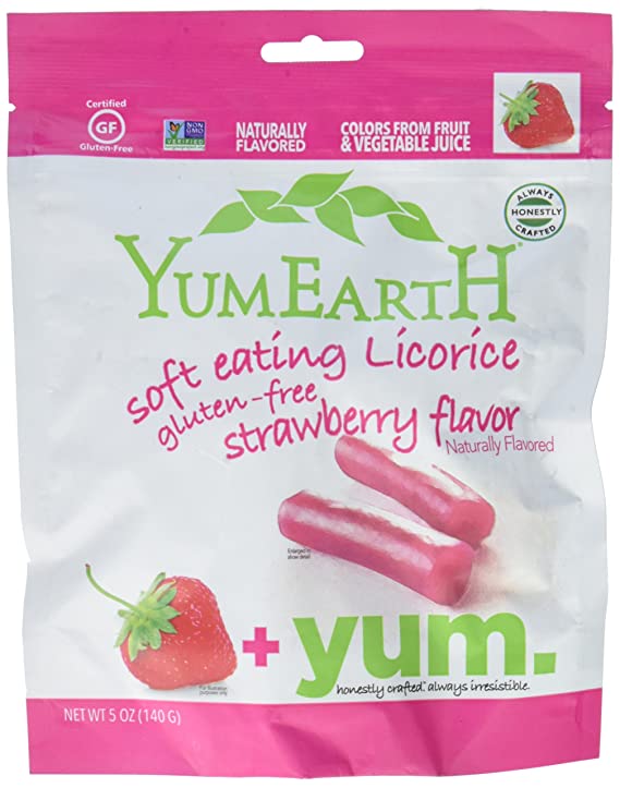 YumEarth Licorice, Strawberry, 5 oz