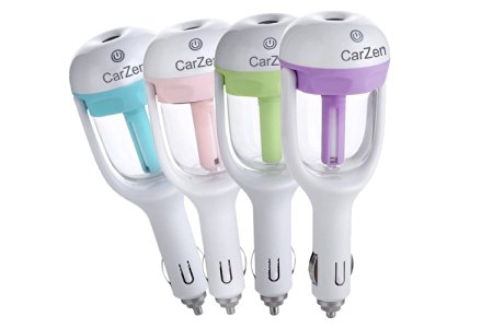Carzen Electric Portable Mini Ultrasonic Humidifier & Essential Oils Aroma Car Diffuser (Purple)