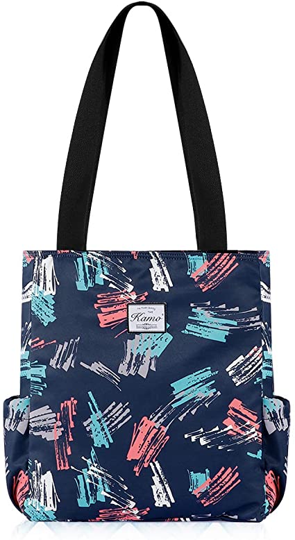 KAMO Floral Tote Bag - Waterproof Lightweight Handbags Travel Shoulder Bag for Hiking Yoga Gym Swimming Travel Beach