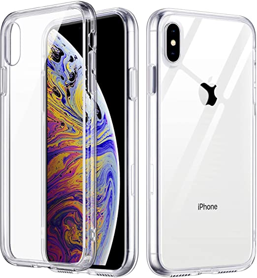 ULAK iPhone Xs Case Clear, iPhone X Phone Case, iPhone 10 Cases Slim FIT Reinforced Flexible TPU Bumper Hybrid Scratch Resistant Enhanced Safe Grip Hard Back Panel Cover - HD Clear