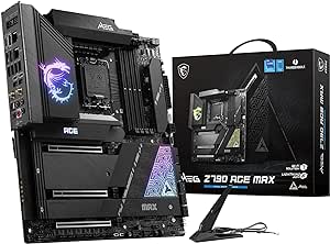 MSI MEG Z790 ACE Max Carte Mère, E-ATX - pour CPU Intel 14ème, 13ème, 12ème Gén, LGA 1700 - VRM SPS 105A, DDR5 Memory Boost 7800  MHz/OC, PCIe 5.0 x16, M.2 Gen5, WiFi 7, Dual LAN 2.5G, Thunderbolt 4