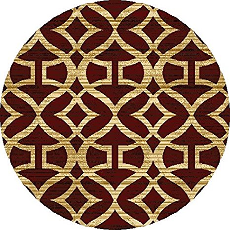 Home Dynamix  Royalty Collection  HD5396-200  Red  7'10"  Round Area Rug