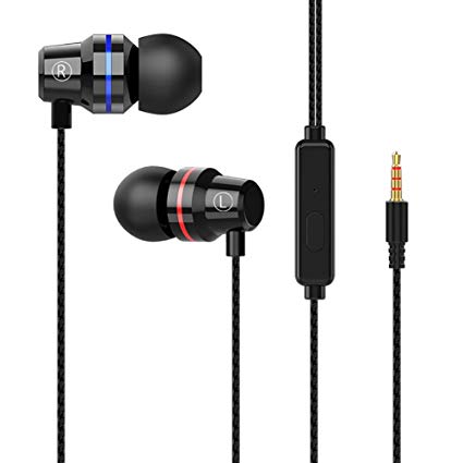 Earbuds Ear Buds Earphones with Microphone Mic Wired Noise Isolating Headphones Earbuds Stereo in Ear Ear Buds Compatible Samsung Android Smartphones Tablet Laptop 3.5mm Jack