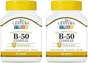 21st Century B 50 Complex Prolonged Release Tablets, 60 Count (Pack of 2)