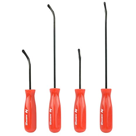 Neiko 20758A O-Ring and Seal Remover | Spoon and Contoured Tips, 4 Piece Set