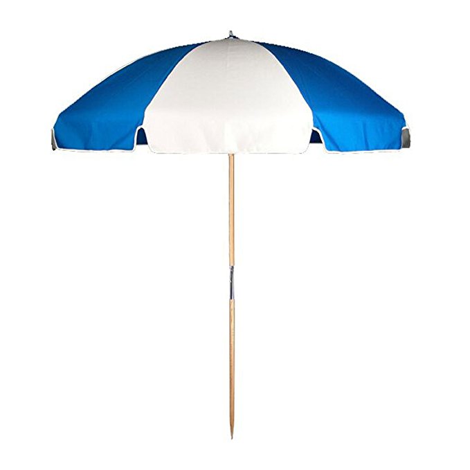 7.5 ft.Steel Commercial Grade Beach Umbrella with Ash Wood Pole