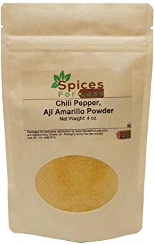 SFL Chili Pepper, Aji Amarillo Powder - 4 oz - Kosher Certified - Premium Quality