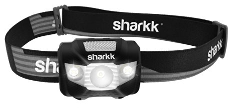 Sharkk Basics LED Headlamp Flashlight Portable IPX6 Waterproof Headlamp with Adjustable Lighting and Straps Up to 160 Lumen and 180hrs Battery Life (3 AAA Batteries Not Included)