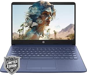 HP 14" HD Laptop | Back to School Limited Edition with 1 Year Microsoft 365 | Intel Quad-Core Processor | 16GB RAM | 576GB Storage | Long Battery Life | Royal Blue | w/WOWPC Bundle | Windows 11