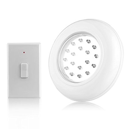 Led Ceiling Light Sunsbell Cordless Ceiling Wall Lamp 3W Wall Sconces with Remote Control Light Switch - Cool White