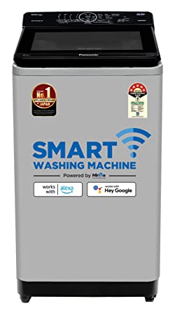 Panasonic 6.5 Kg Wifi  Fully-Automatic Top Loading Smart Washing Machine (NA-F65A10CRB, Charcoal Inox Grey, Compatible with Alexa)