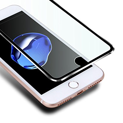 iPhone 7 Plus / 8 Plus Screen Protector, VIUME 9H Hardness iPhone 7 Plus / iPhone 8 Plus Tempered Glass Screen Protector 3D Full Coverage 5.5" (Metal Black)