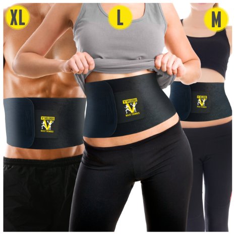 Waist Trimmer Ab Belt Premium V2 Edition - Adjustable Weight Loss Sauna Belt For Men and Women With Lower Back and Lumbar Supports For Easy Effortless Waist Slimming - 100 Lifetime Satisfaction Guaranteed