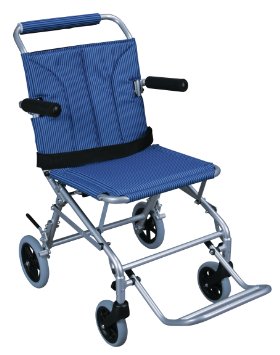 Drive Medical Super Light Folding Transport Chair with Carry Bag Blue