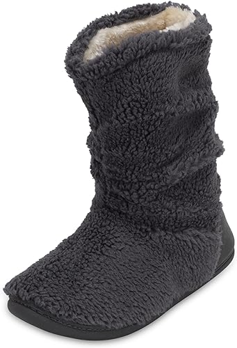 Polar Mens Slipper Sherpa BootsMemory Foam Indoor Bootie Slipper with Anti-Slip Rubber SoleSoft, Warm and Fluffy House SlipperAnkle Boot Slippers