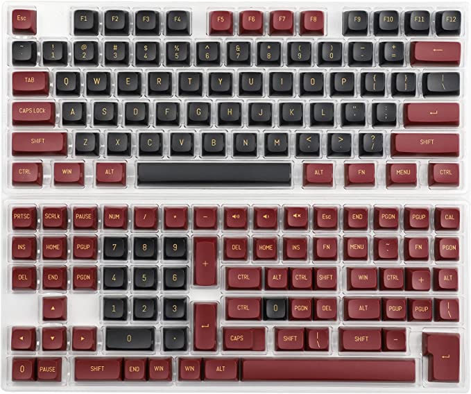 YMDK YSA Ball Shape Double Shot Keycaps PBT Keycap for MX Keyboard 104 87 61 Melody 96 KBD75 ID80 GK64 SP84 Lower Than SA (Red Samurai 151)