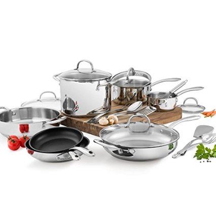Wolfgang Puck Stainless Steel Non Stick 3 -Piece Skillet Set