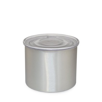 Coffee Storage Canister - Airtight Container Preserves Food Freshness - AirScape Steel - 32 fl. oz - Brushed Steel