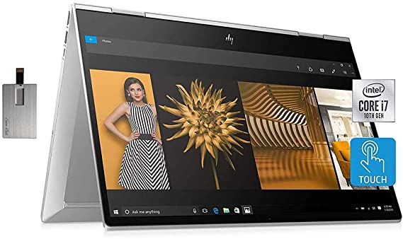 2020 HP Envy X360 15.6 Inch FHD 1080P 2-in-1 Touchscreen Business Laptop (Intel 4-Core i7-10510U up to 4.9GHz, 32GB DDR4 RAM, 1TB SSD, Intel UHD Graphics, Backlit KB, FP Reader, WiFi, Win 10)