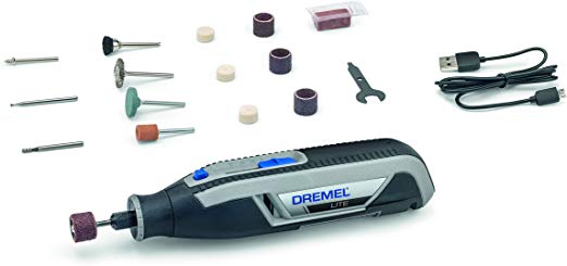 Dremel Lite 7760 Cordless Rotary Tool Li-Ion 3.6 V, Multi Tool Kit with 15 Accessories, Variable Speed 8,000 - 25,000 RPM for Carving, Engraving, Grinding, Sharpening, Cleaning, Polishing and Sanding