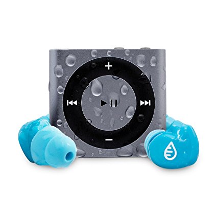 Waterfi Waterproof iPod Shuffle Swim Kit with SwimActive Waterproof Headphones, Durable Zip Case, Signature PlatinumX Waterproofed iPod and 2 Year Warranty
