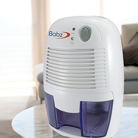 Babz 500ml Compact and Portable Mini Air Dehumidifier for Damp, Mould, Moisture in Home, Kitchen, Bedroom, Caravan, Office, Garage
