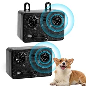 Anti Barking Devices for Dogs, Ultrasonic Auto Dog Barking Control Devices with 3 Modes, Ultrasonic Dog Bark Box Barking Deterrent Devices, 50Ft Effective Stop Barking Dog Devices