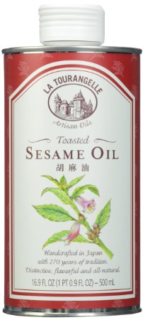 La Tourangelle Toasted Sesame Oil - Rich Deep Delicious Flavor - All-natural Expeller-pressed Non-GMO Kosher - 169 Fl Oz