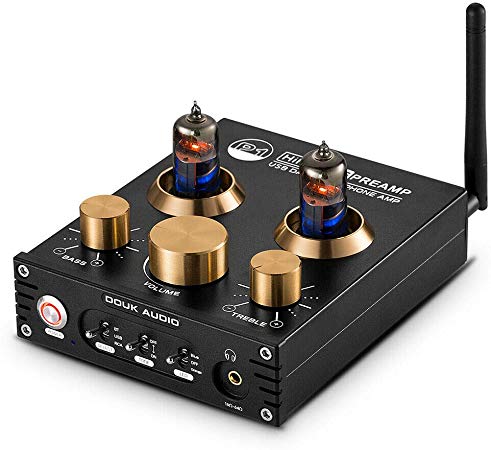 P1 Bluetooth 5.0 Vacuum Tube Preamplifier Hi-Fi Valve Headphone Amplifier Wireless Receiver Audio Decoder Preamp USB DAC APTX