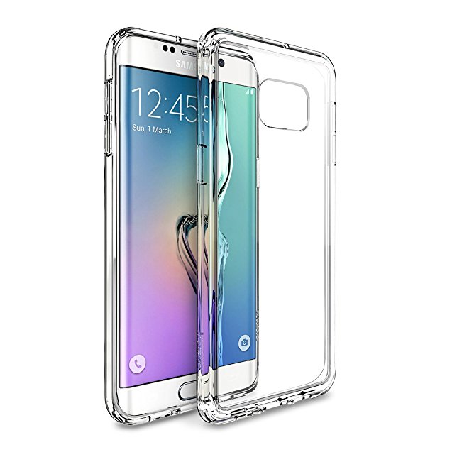 S6 Edge Plus Case, Galaxy S6 Edge Plus Clear Case, ULAK Slim Hybrid Transparent Scratch Resistant Protective Cases for Samsung Galaxy S6 Edge Plus, Soft TPU Bumper and Hard Crystal Clear