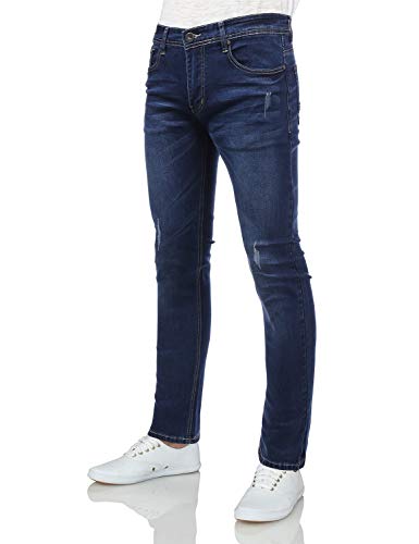 IDARBI Mens Basic Casual Cotton Skinny-Fit Jeans