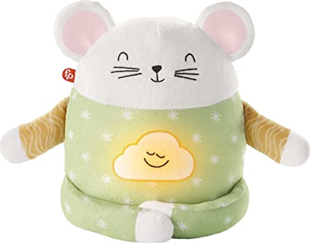 Fisher-Price Meditation Mouse, Plush Toy with Soothing Sounds Guided Meditation and Music for Kids 2 to 5 Years Old