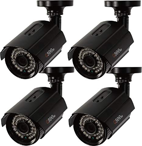 Q-See QTH8053B-4 1080p HD Analog Bullet Security Camera 4-Pack (Black)