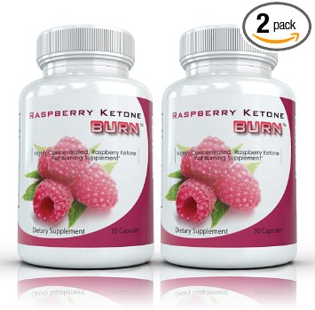 Raspberry Ketone Burn 2 Bottles - Highly Concentrated Raspberry Ketones Fat Burning Supplement The Top Rated New All Natural Weight Loss Diet Formula 500mg