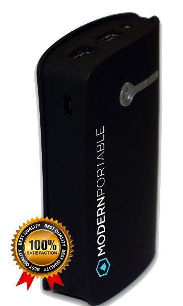 Modern Portable jHub Elite Plus 8400 mAh compact dual port power bank, external Battery portable charger and mini flash light (matte black soft touch) Amazon Deals