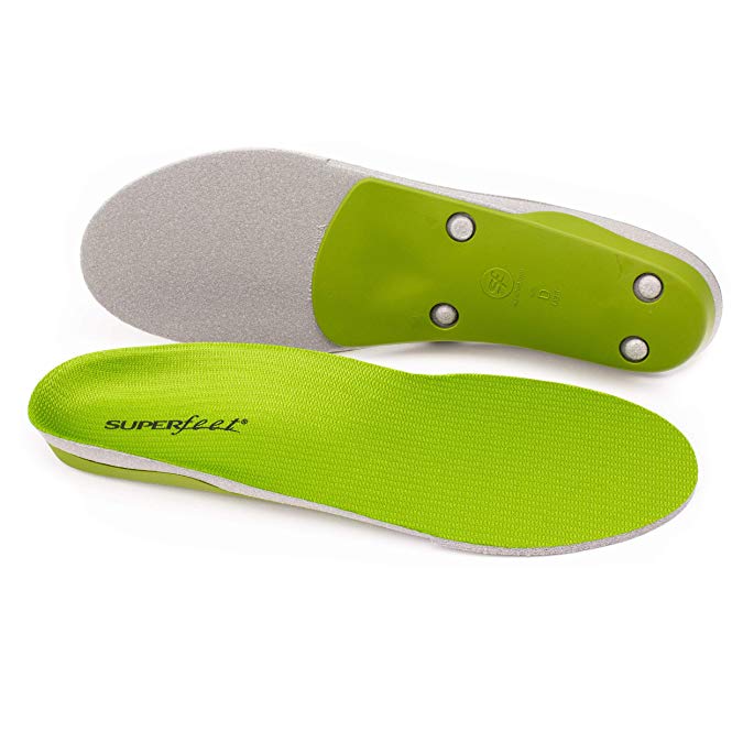 Superfeet GREEN Insoles, Professional-Grade High Arch Orthotic Insert for Maximum Support, Unisex, Green