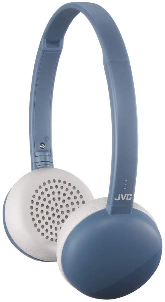 JVC Flats Wireless On Ear Headphones, Light Weight, 11 Hours Long Battery Life - HAS20BTA (Blue)