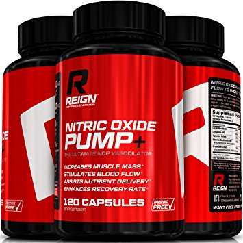 Nitric Oxide Pump  - Powerful N.O. Pre Workout w/ L-Arginine, Citrulline Malate & Agmatine Sulfate - Stimulates Blood Flow & Enhances Recovery for Increased Muscle Mass - 120 Vegetable Capsules