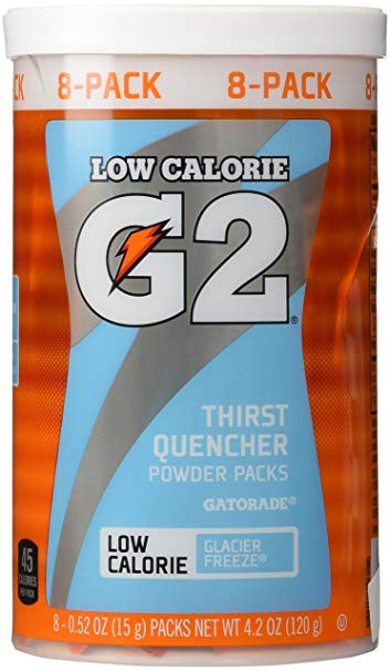 Gatorade Perform 02 Powder Packet G2 - Glacier Freeze - (8 -0.52 oz packets per canister) (Pack of 3 canisters)