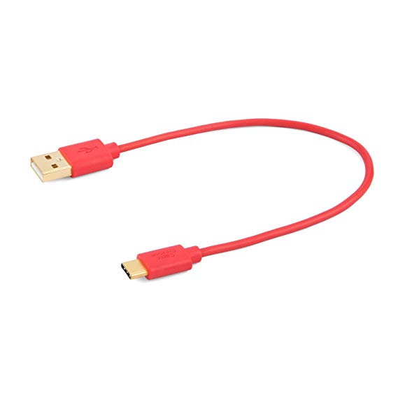 Short USB Type C Cable 0.8ft, CableCreation 0.25M USB-C to Standard USB A 2.0 Charging & Sync Cable, Compatible MacBook, Nexus 5X/6P, Pixel C, Nokia N1 Tablet & New Device with USB-C Port, Red