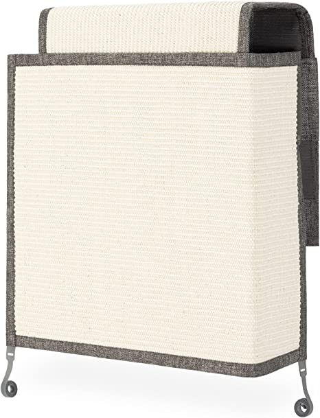 Navaris Tapis griffoir Chat - Protection côté Droit canapé Meuble Sol Mur - Tapis en sisal et Lin 70 x 10 x 50 cm adapté pour Chaton Chien