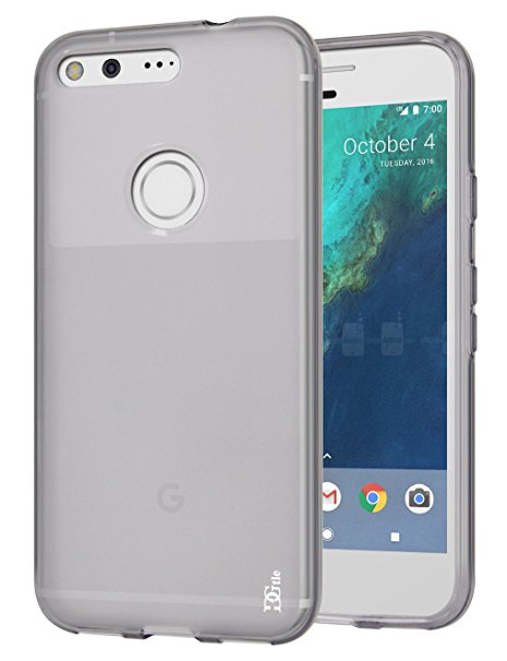 Google Pixel Case, DGtle Anti-Scratches [Matte] TPU Gel Premium Slim Flexible Soft Bumper Rubber Protective Case Cover for Google Pixel (Smoke)