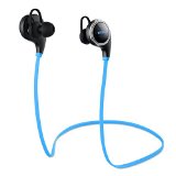 Vtin Swan Bluetooth 41 Sports Headphones Built-in Mic for RunningGymExercise Compatible with iPhone 6s 6s Plus Galaxy S6 S5 and Android Phones-QY8 Pro Blue