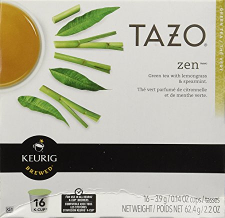 Starbucks Tazo Tea Zen Green Tea, 16 K-Cups for Keurig Brewers