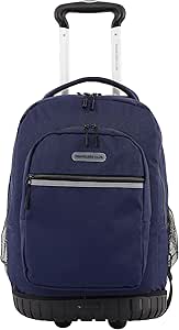 Travelers Club Rolling Backpack, Midnight Blue, 20 Inch with Laptop Compartment